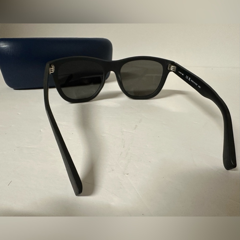 New In Box- Lacoste Matte Black Sunglasses L848S - Picture 5 of 10